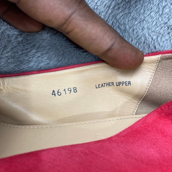 J.Crew Ballet Flats Women 7 Pink Red Suede Made in Italy 46198 Round Toe Classic - Picture 4 of 7